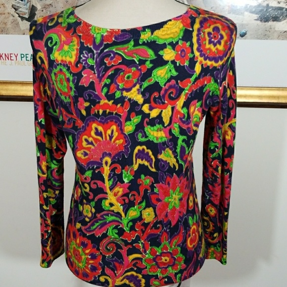 Talbots Multicolor floral cardigan. Size P - Picture 5 of 7